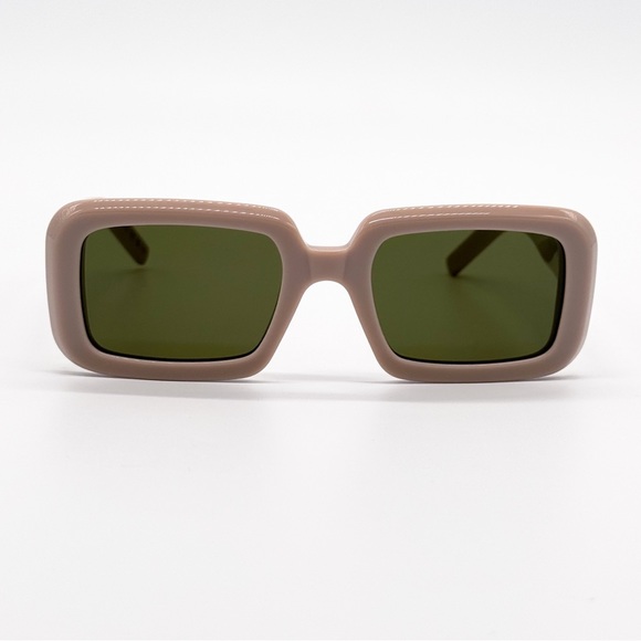 NEW SAINT LAURENT SL 534 SUNRISE 007 WOMEN SUNGLASSES SL534 BEIGE GREEN EYEWEAR - Picture 3 of 11